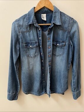 H&M &Denim chambray Shirt - Dark Blue